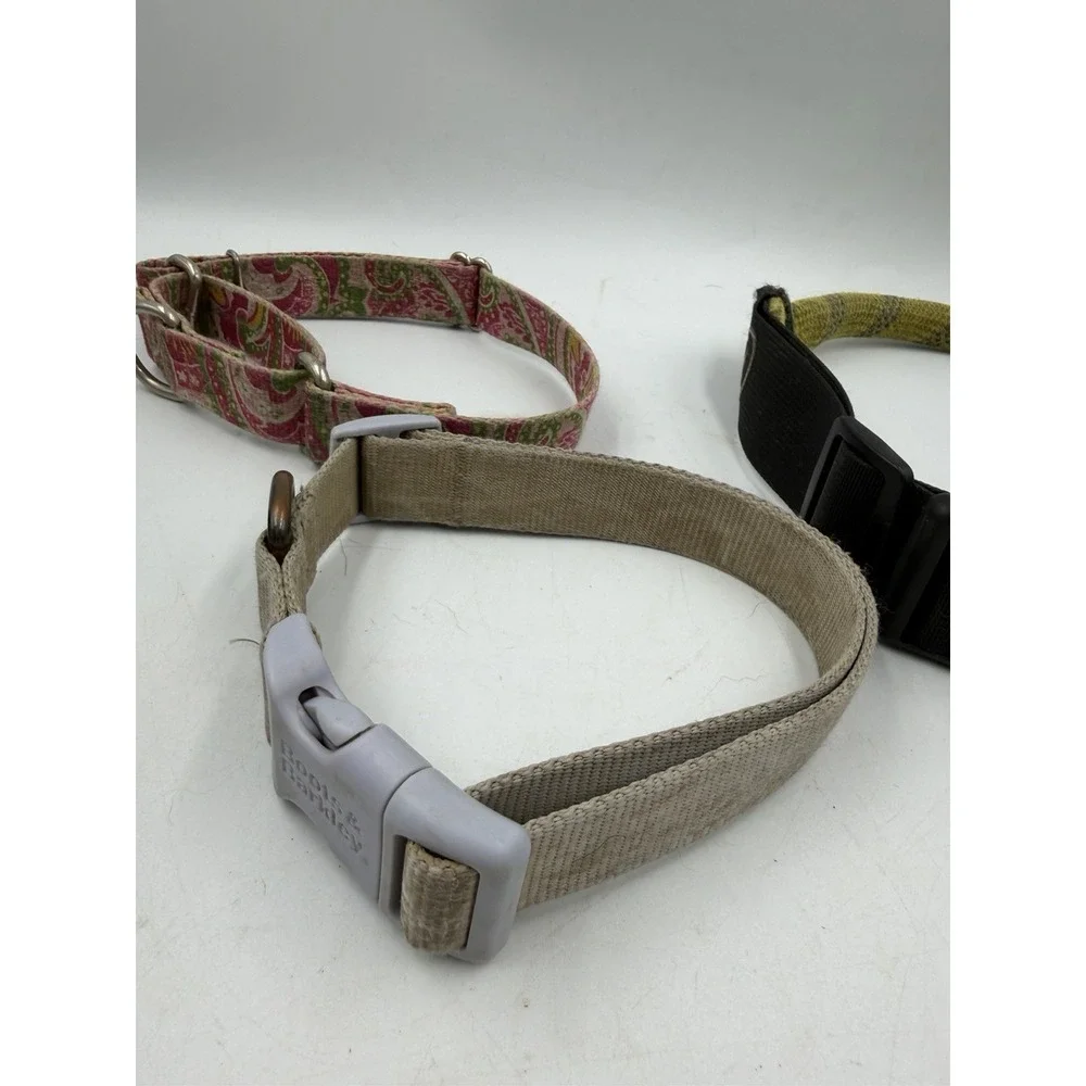 Lot Of 4 Used M/L/XL Dog Collars Training Etc - 1 Martingale